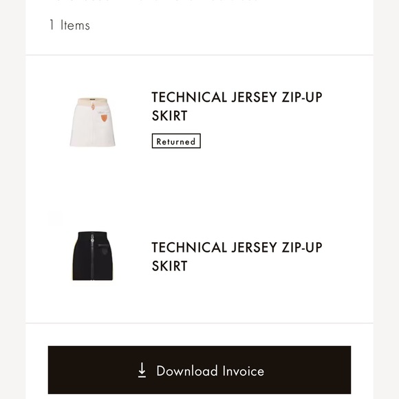 LOUIS VUITTON - Technical Jersey Zip-Up Skirt
